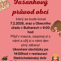 Fašankový průvod obcí